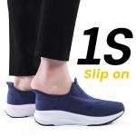 Men's Navy Blue Slip-On Walking Sneakers Size 10