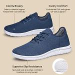 Men's Slip-On Comfortable Breathable Athletic Sneakers, Navy