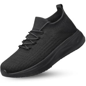 Men's Lightweight Slip-On Breathable Sneakers - Black 10.5