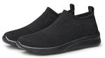 Vibdiv Men's All Black Breathable Slip-On Sneakers