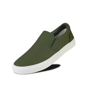 Hello Basics Men's Olive Low Top Slip-On Sneakers