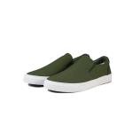 Hello Basics Men's Olive Low Top Slip-On Sneakers