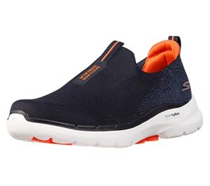 Skechers Gowalk 6 Slip-On Walking Shoe - Navy/Orange