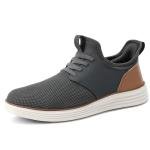 VILOCY Men's Grey Slip-On Casual Dress Sneakers