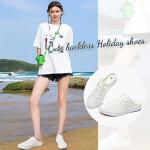 Women's White Canvas Slip-On Mules Sneakers