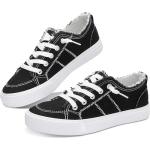 Obtaom Women's Black Slip-On Fashion Sneakers