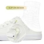 Women's White Canvas Slip-On Mules Sneakers