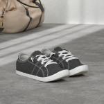 Forever Link Women's Classic Slip-On Black Sneakers