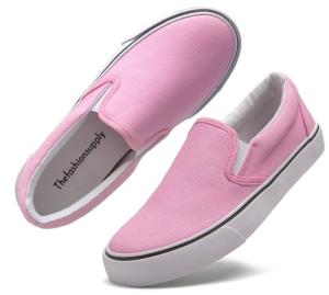 Emma Light Pink Low-Top Slip-On Sneakers for Women