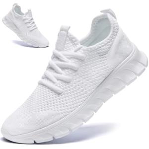 White Women's Slip-On Athletic Tennis Shoes