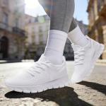 White Women's Slip-On Athletic Tennis Shoes