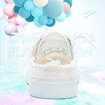 Obtaom Women's Slip-On Canvas Mules - White