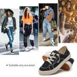 Hash Bubbie Women's Black Canvas Slip-On Sneakers