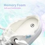 Obtaom Women's Slip-On Canvas Mules - White