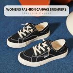 Hash Bubbie Women's Black Canvas Slip-On Sneakers