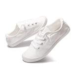 Women's White Slip-On Canvas Casual Sneakers