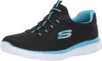 Skechers Sport Women's Summits Sneakers, Black/Turquoise