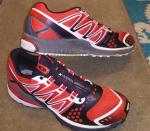 Men's Salomon Trail Running Shoes - Red/Black, Size 9