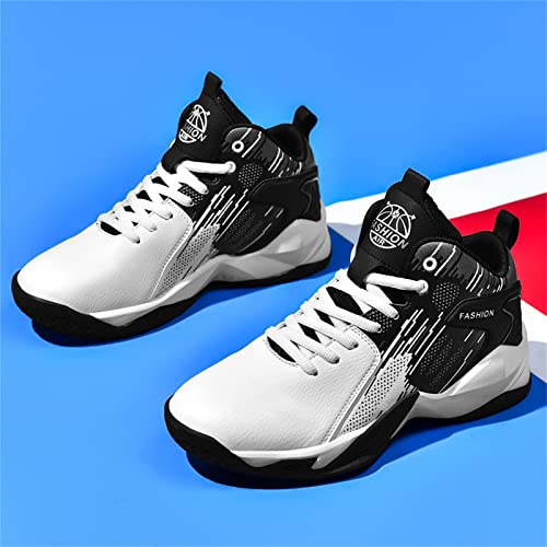 LOONYX Men's Fashion High Top Basketball Shoes White