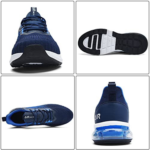 Men's Lightweight Navy Athletic Running Sneakers, Size 10