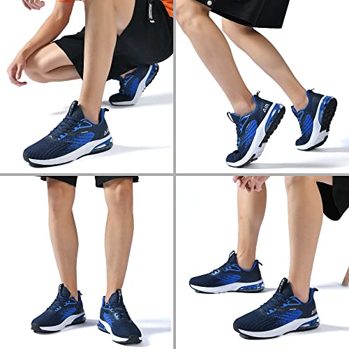 Men's Lightweight Navy Athletic Running Sneakers, Size 10