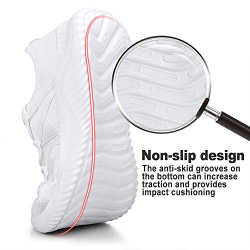 Men's Lightweight Slip-On Running Sneakers - White