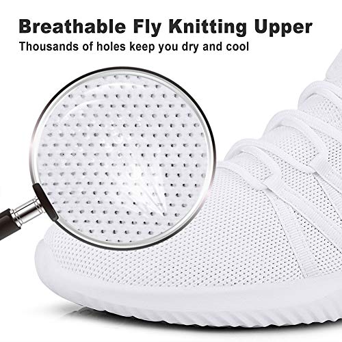 Men's Lightweight Slip-On Running Sneakers - White