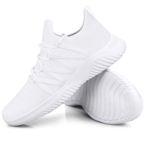 Men's Lightweight Slip-On Running Sneakers - White