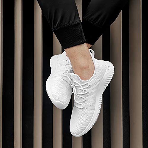 Men's Lightweight Slip-On Running Sneakers - White