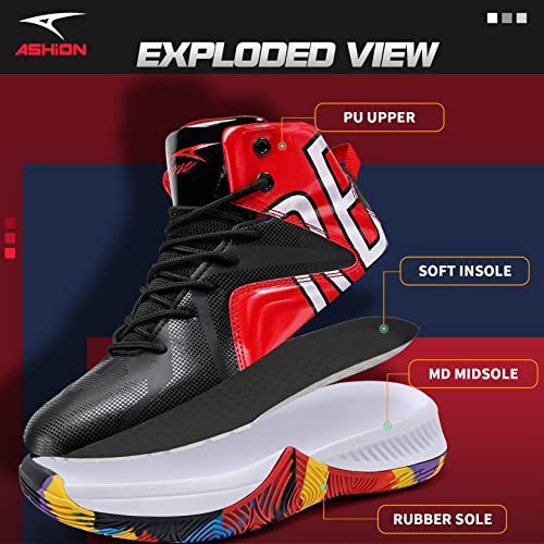 Kid's High-Top Basketball Sneakers by ASHION - Non-Slip