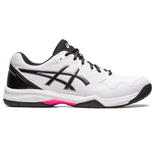 ASICS Men's Gel-Dedicate 7 Tennis Shoes White/Pink Size 10