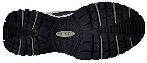White/Navy Skechers Men's Energy Afterburn Lace-Up Sneaker, Size 12