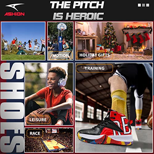 Kid's High-Top Basketball Sneakers by ASHION - Non-Slip