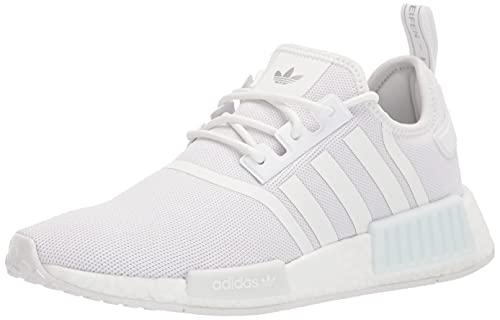 adidas Originals Nmd_r1's Sneaker, White/Silver, 7.5 US