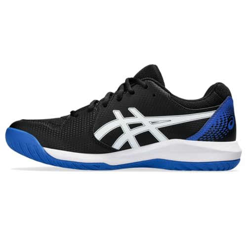 ASICS Men's Gel-Dedicate 8 Tennis Shoe, Black/Tuna Blue