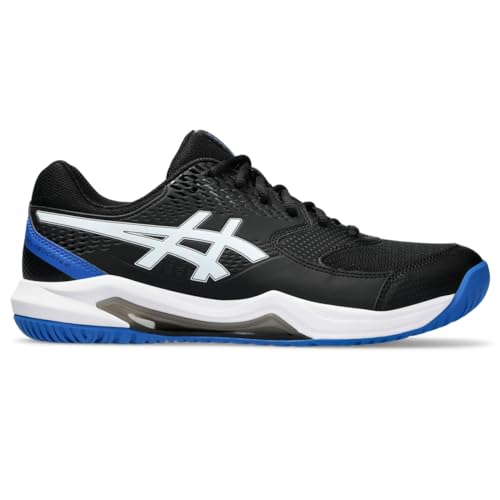 ASICS Men's Gel-Dedicate 8 Tennis Shoe, Black/Tuna Blue