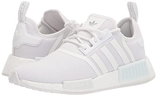 adidas Originals Nmd_r1's Sneaker, White/Silver, 7.5 US