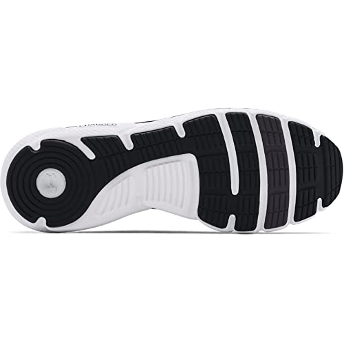 Under Armour Men's Black/White Running Shoe, Size 9.5