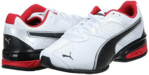 PUMA Men's Tazon 6 FM Running Shoe White/Black/Silver