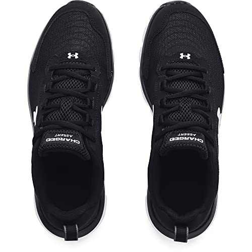 Under Armour Men's Black/White Running Shoe, Size 9.5