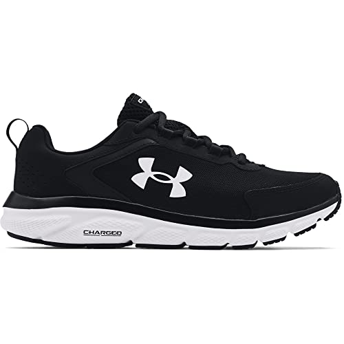 Under Armour Men's Black/White Running Shoe, Size 9.5
