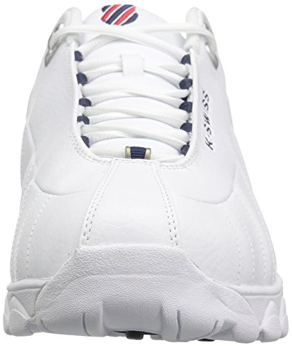 K-Swiss Men's ST329 CMF Sneaker, White/Navy/Red - 11 XW