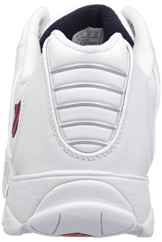 K-Swiss Men's ST329 CMF Sneaker, White/Navy/Red - 11 XW