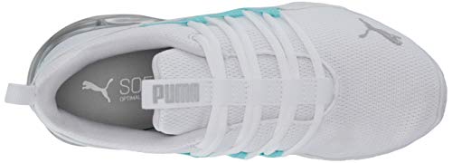 PUMA Women's RIAZE PROWL Sneaker, White-Gulf Stream, 8.5