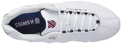 K-Swiss Men's ST329 CMF Sneaker, White/Navy/Red - 11 XW