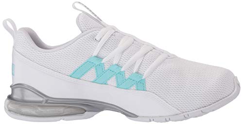 PUMA Women's RIAZE PROWL Sneaker, White-Gulf Stream, 8.5