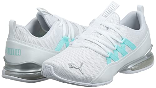 PUMA Women's RIAZE PROWL Sneaker, White-Gulf Stream, 8.5