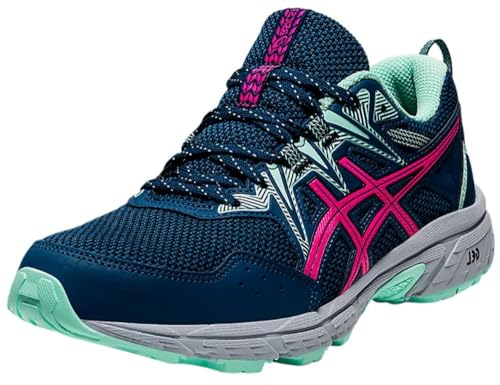 ASICS Women's Gel-Venture 8 Running Shoes, MAKO Blue/Pink