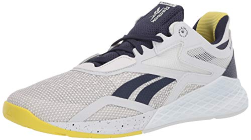 Reebok Women's Nano X Sneakers, True Grey/Vector Navy/Chartreuse