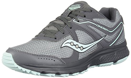 Saucony Women's Trail Running Shoe, Grey/Mint, Size 6.5